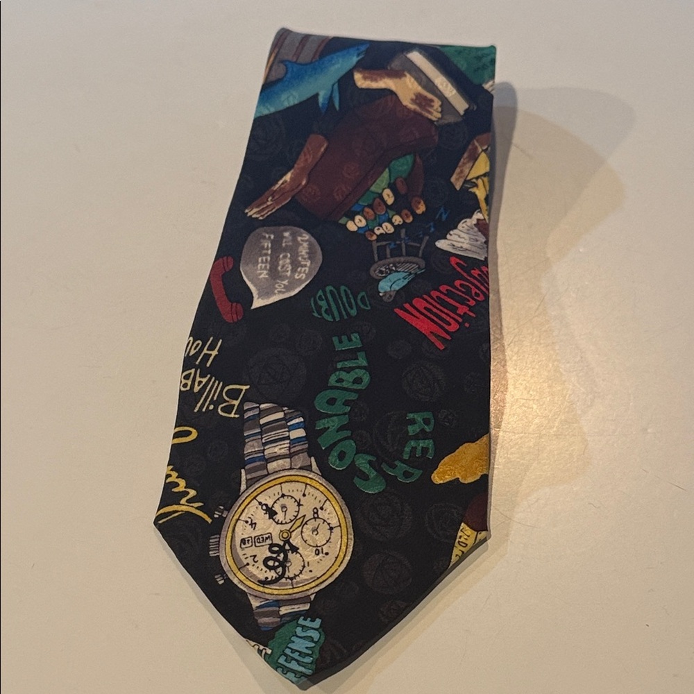 Vintage Lawyer Tie 1990s Nicole Miller Law Justice Esquire Gift Silk Necktie